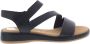 Gabor Zwarte Leren Sandalen Modern Comfortabel Black Dames - Thumbnail 1