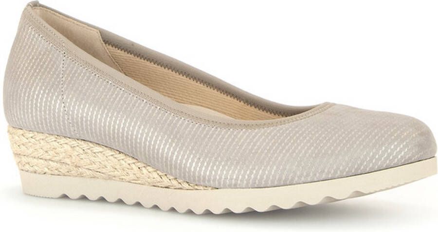 Gabor Pumps met sleehak Genua slip-on shoe wedge heel lage schoen in shoe width g (wide)
