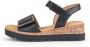 Gabor Zwarte Leren Sandalen Black Dames - Thumbnail 1
