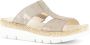 Gabor Iridescent beige leren muiltjes Beige Dames - Thumbnail 3