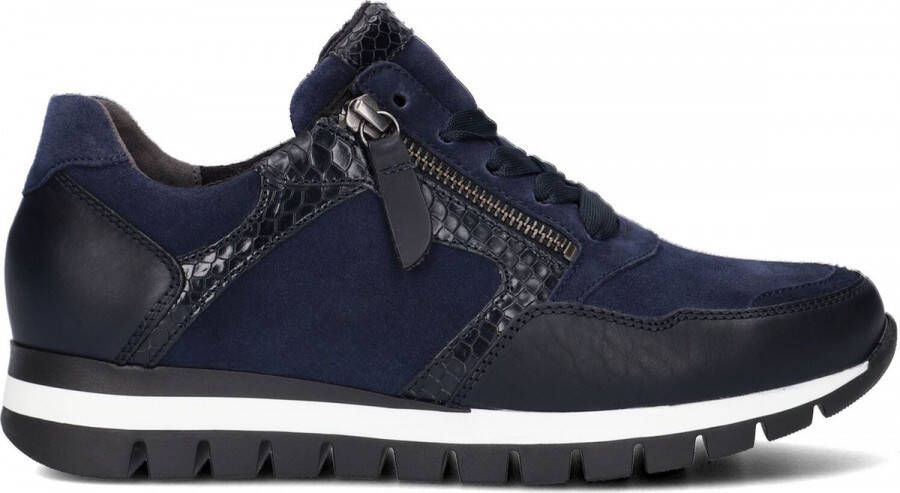 GABOR Lage Sneakers Dames 438 Maat: 42 5 Materiaal: Suède Kleur: Blauw - Foto 3