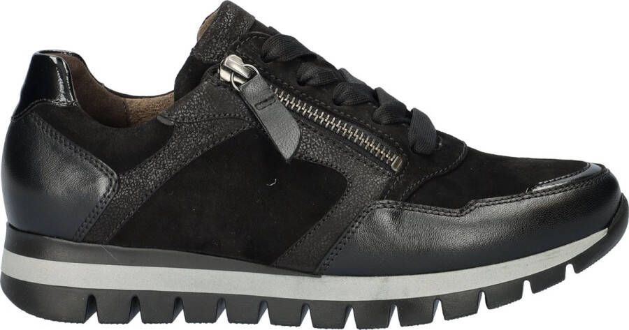 GABOR Lage Sneakers Dames 438 Maat: 37 Materiaal: Leer Kleur: Zwart