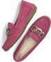 Gabor Roze Suède Loafers met Gouden Detail Pink Dames - Thumbnail 2