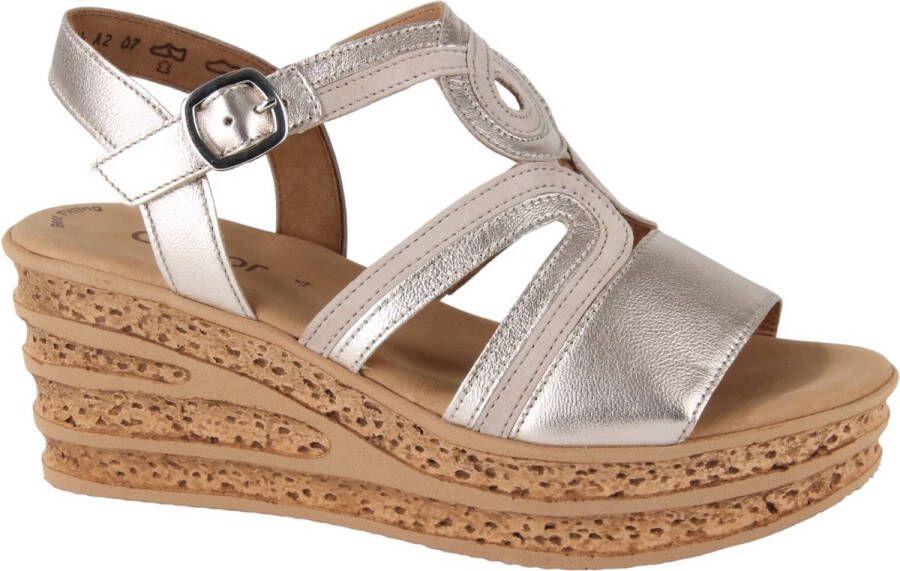 Gabor 44.655.62 dames sandalen sportief (6) metallic