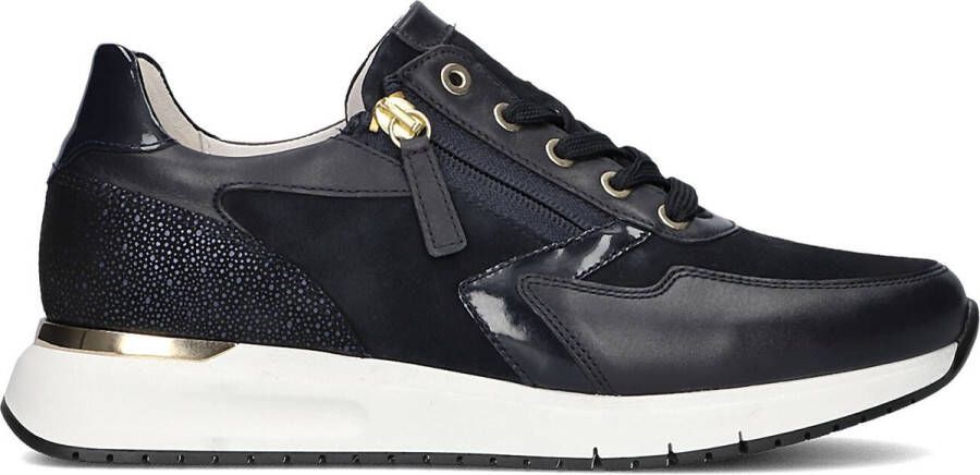 GABOR Lage Sneakers Dames 448 Maat: 43 Materiaal: Leer Kleur: Blauw