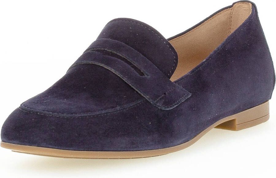 Gabor Zwarte Loafers met Klassieke Cut Out Blue Dames