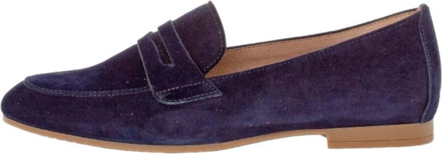 Gabor Zwarte Loafers met Klassieke Cut Out Blue Dames