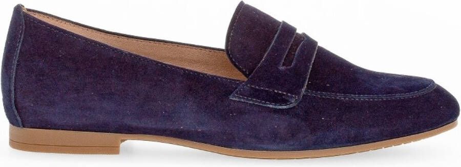 Gabor Zwarte Loafers met Klassieke Cut Out Blue Dames
