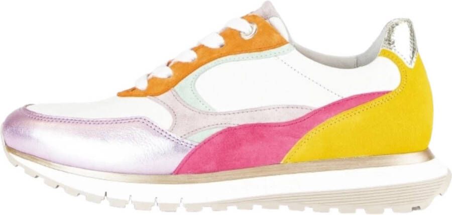 Gabor 46.375 Zilver Oranje Paars Offwhite Roze Sneaker