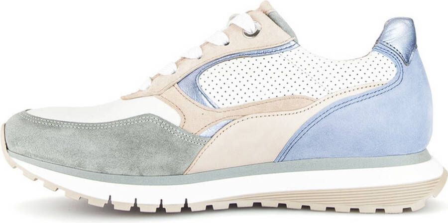 Gabor Sneakers Dames Lage sneakers Damesschoenen Suède 46.375 Beige combi