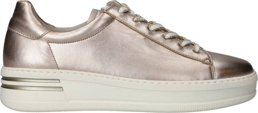 Gabor Roségouden Metallic Sneakers met Optifit Voetbed Yellow Dames