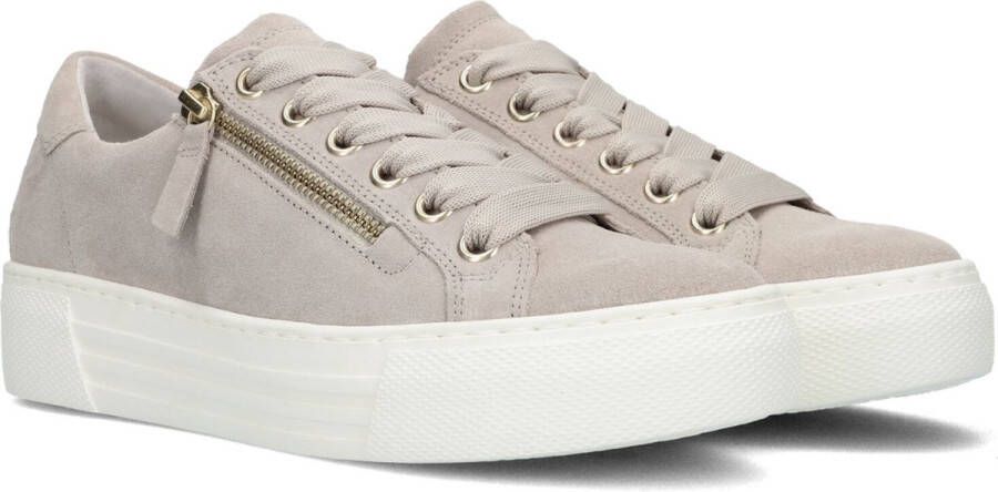 GABOR Lage Sneakers Dames 465 Maat: 36 Materiaal: Suède Kleur: Beige - Foto 4