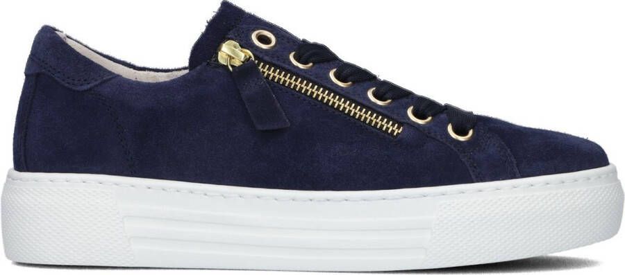 GABOR Lage Sneakers Dames 465 Maat: 38 Materiaal: Suède Kleur: Blauw