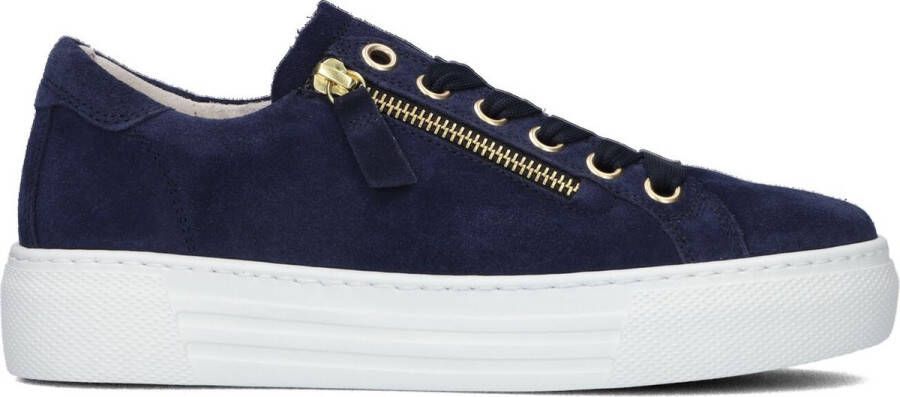 Gabor 465 Sneakers Suède Dames Blauw