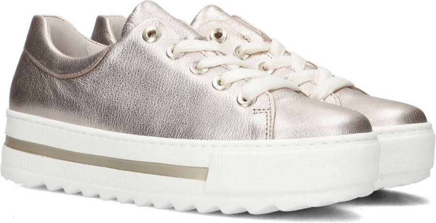 GABOR Lage Sneakers Dames 496 Maat: 42 5 Materiaal: Leer Kleur: Goud - Foto 4