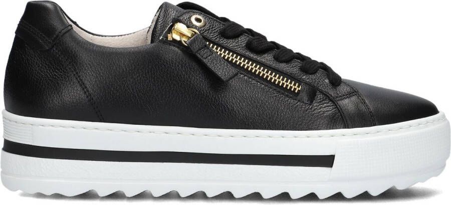 Gabor Zwarte Lage Sneaker 498 Comfort Collectie