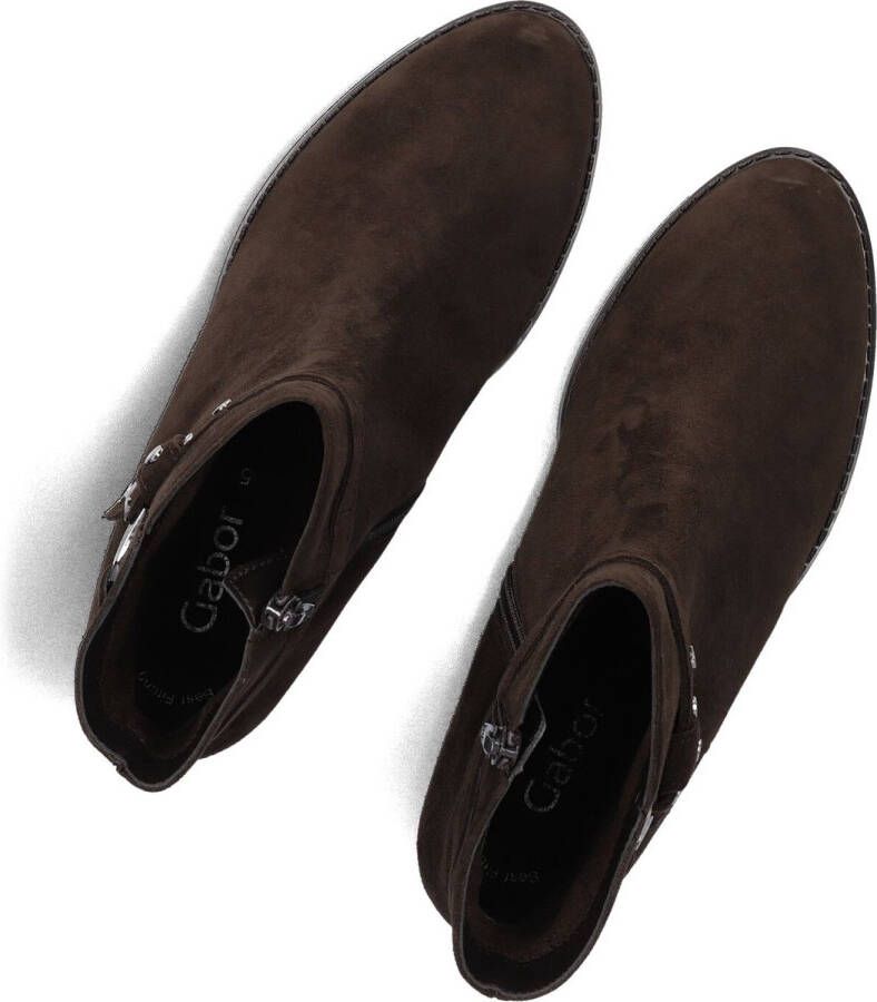 Gabor 512 Enkellaarsjes Enkelboots met rits Dames Bruin