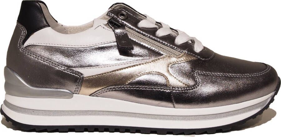 Gabor 56.526.90 Silver White Black H-Wijdte Veterschoenen - Foto 4