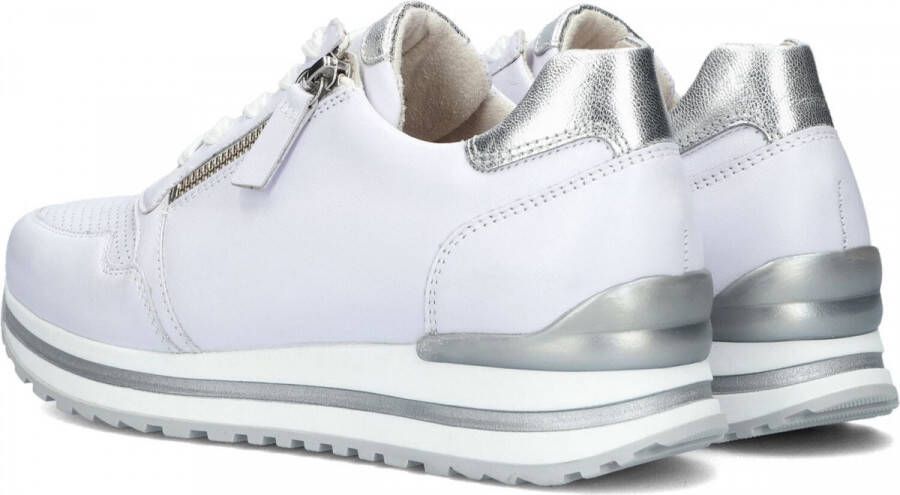 Gabor Witte Zilveren Leren Sport Basket Multicolor Dames - Foto 4