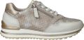 Gabor Sneakers met sleehak Turijn vrijetijdsschoen lage schoen veterschoen met mooie metallic details - Beige