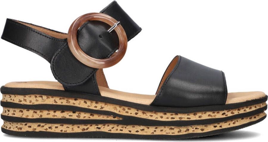Gabor 550.2 Sandalen Met Sleehak Dames Zwart