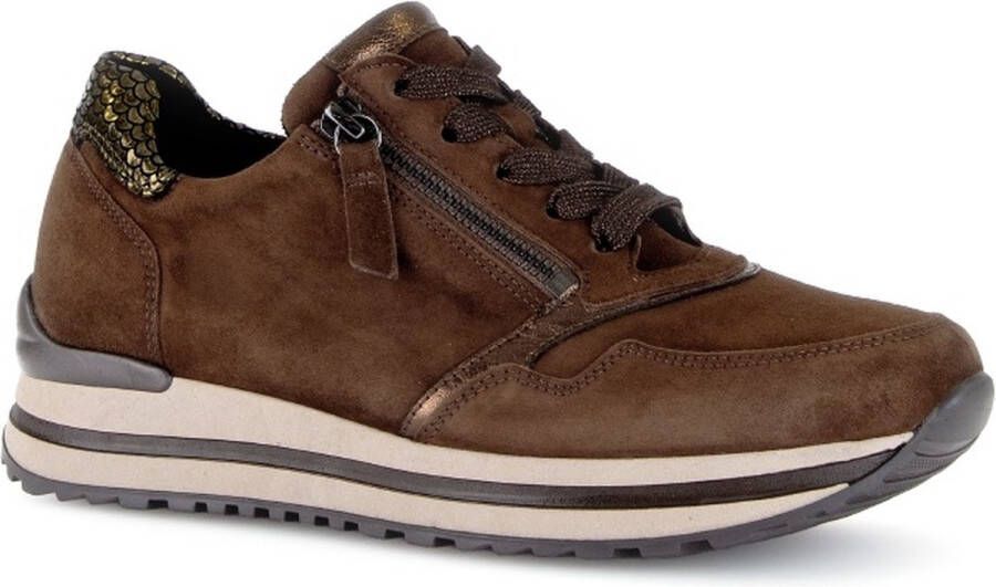 Gabor 56.528.31 Breedte H Dames Sneakers Bruin