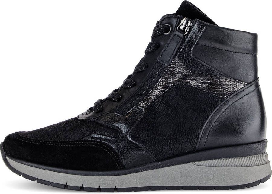 Gabor Sneakers met sleehak Capri comfortabele schoen high-top sneaker veterschoen comfortabele breedte k (extra breed)