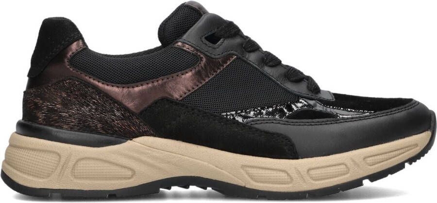 Gabor 585.2 Sneakers Dames Leren Sneaker Zwart