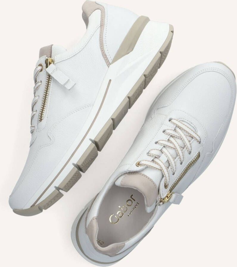 GABOR Lage Sneakers Dames 587 Maat: 36 Materiaal: Leer Kleur: Wit - Foto 3