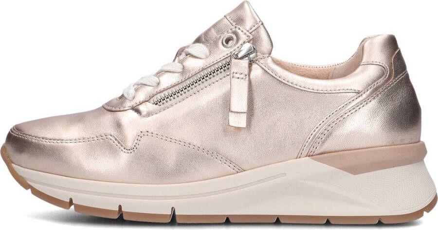 GABOR Lage Sneakers Dames 587 Maat: 44 Materiaal: Leer Kleur: Goud