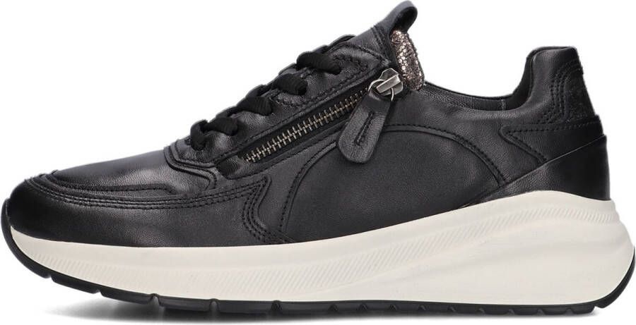Gabor 598 Lage sneakers Leren Sneaker Dames Zwart