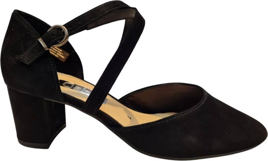 Gabor 61.343.17 Open Dames Pumps Met Enkelbandjes Zwart