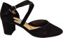 Gabor 61.343.17 Open Dames Pumps Met Enkelbandjes Zwart - Thumbnail 1