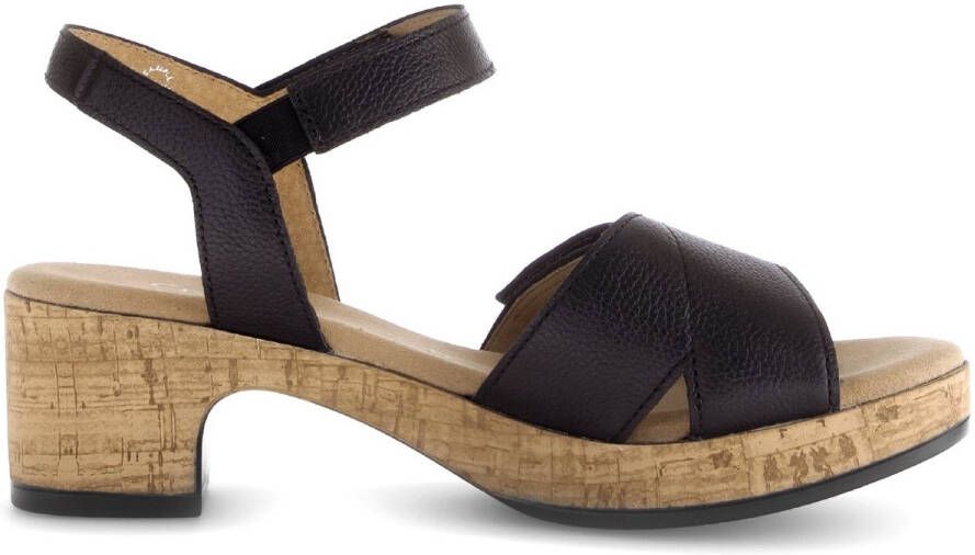 Gabor Blokhak damesandaal zwart Black Dames