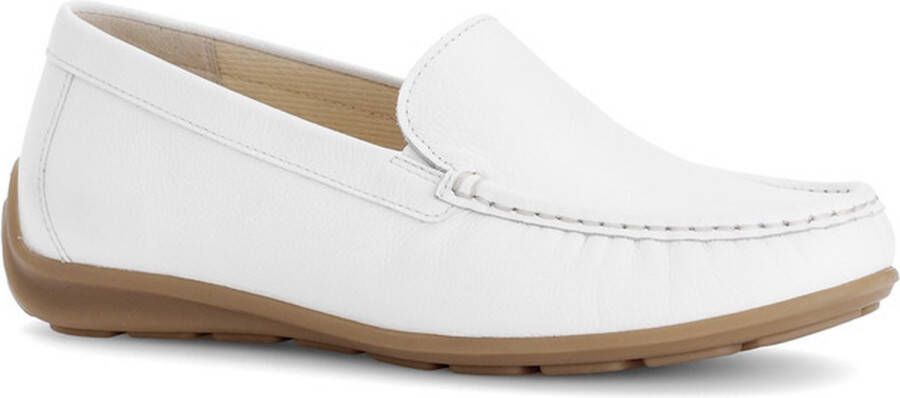 Gabor Witte gladleren loafers White Dames
