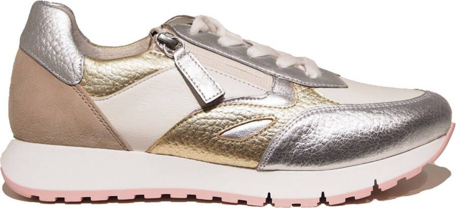 Gabor Sneakers met sleehak Florence vrijetijdsschoen lage schoen veterschoen contrastafwerking breedte g (=breed)