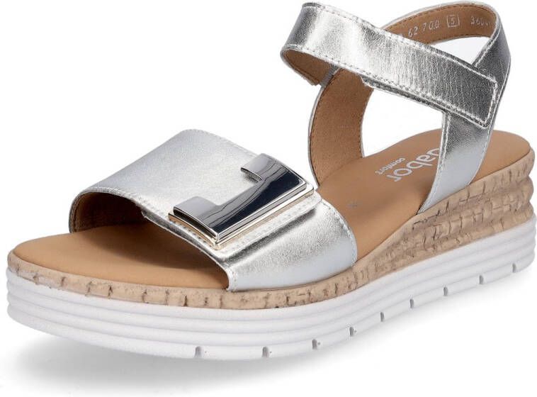 Gabor Sandaaltjes Genua sleehak zomerschoen sandalen met klittenbandsluitingen breedte g