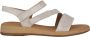 Gabor Glanzende Leren Dames Sandaal Beige Dames - Thumbnail 1