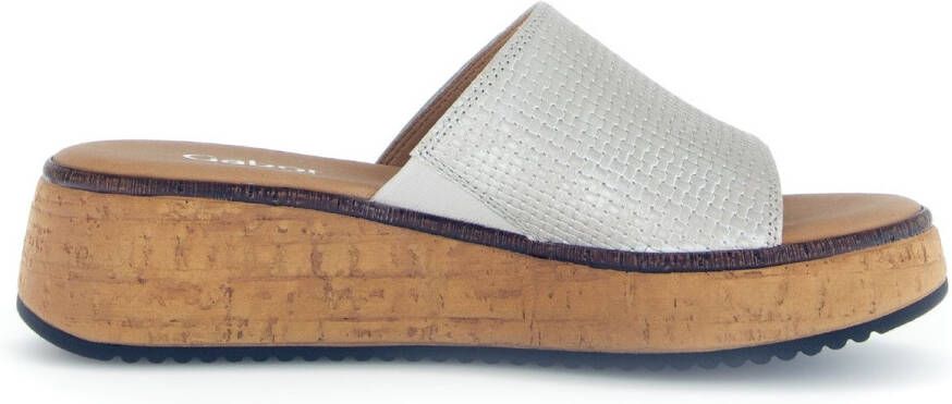 Gabor Beige Slide Sandaal voor Vrouwen