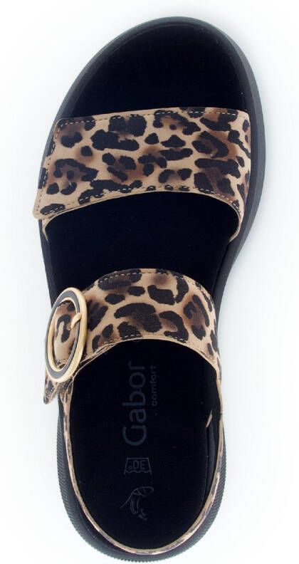 Gabor Sleehaksandaaltjes Florence plateau zomerschoen riemchensandaal comfort-schoen in breedte (=breed)