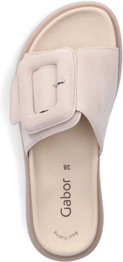Gabor Slippers plateau zomerschoen slippers met grote decoratieve gesp