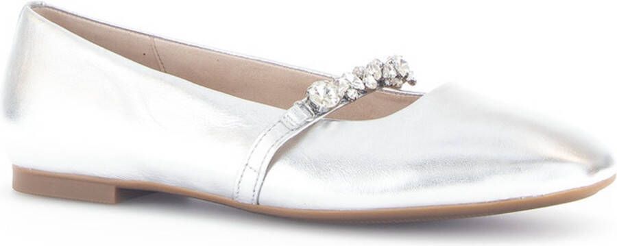 Gabor Ballerina's blockhak comfort schoen flats met fonkelende sierstenen