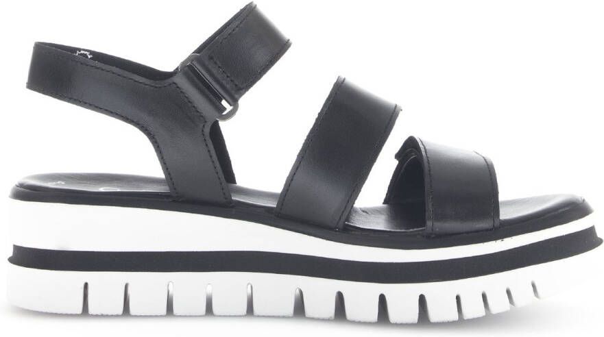 Gabor Zwarte Damessandaal Licht Comfortabel Black Dames