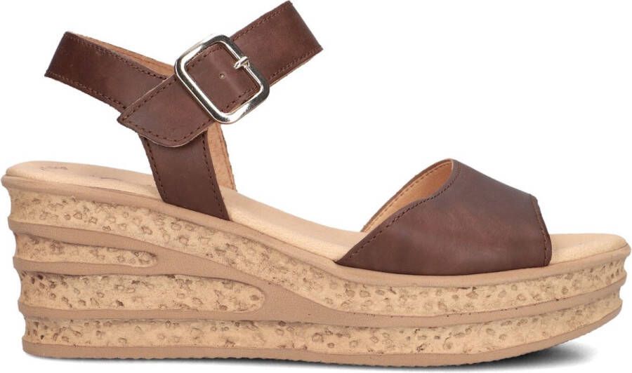 Gabor 651 Sandalen Met Sleehak Dames Bruin
