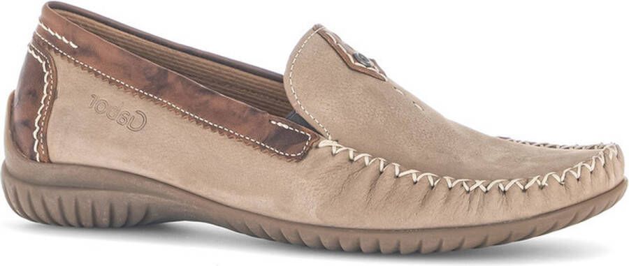Gabor Mocassins Florence slipper instapschoen comfortabele schoen met contrastnaad breedte g (=wijd)