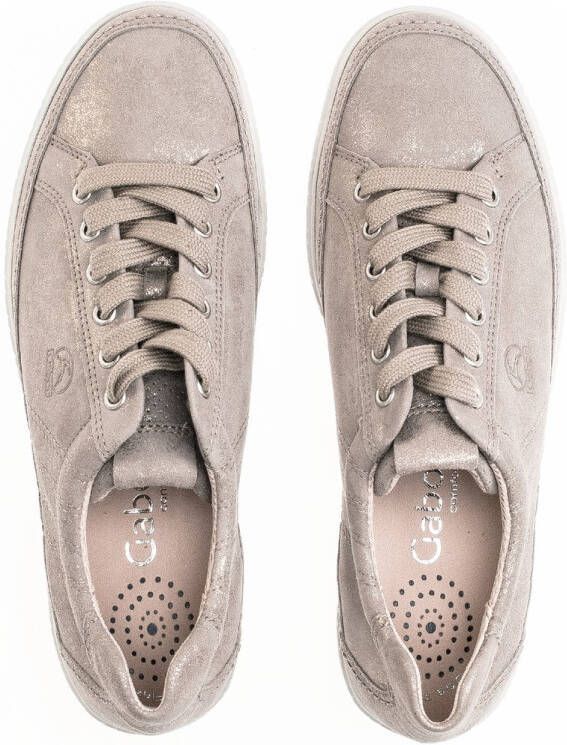 Gabor Sneakers York vrijetijdsschoen lage schoen veterschoen in schoenwijdte g (=breed)