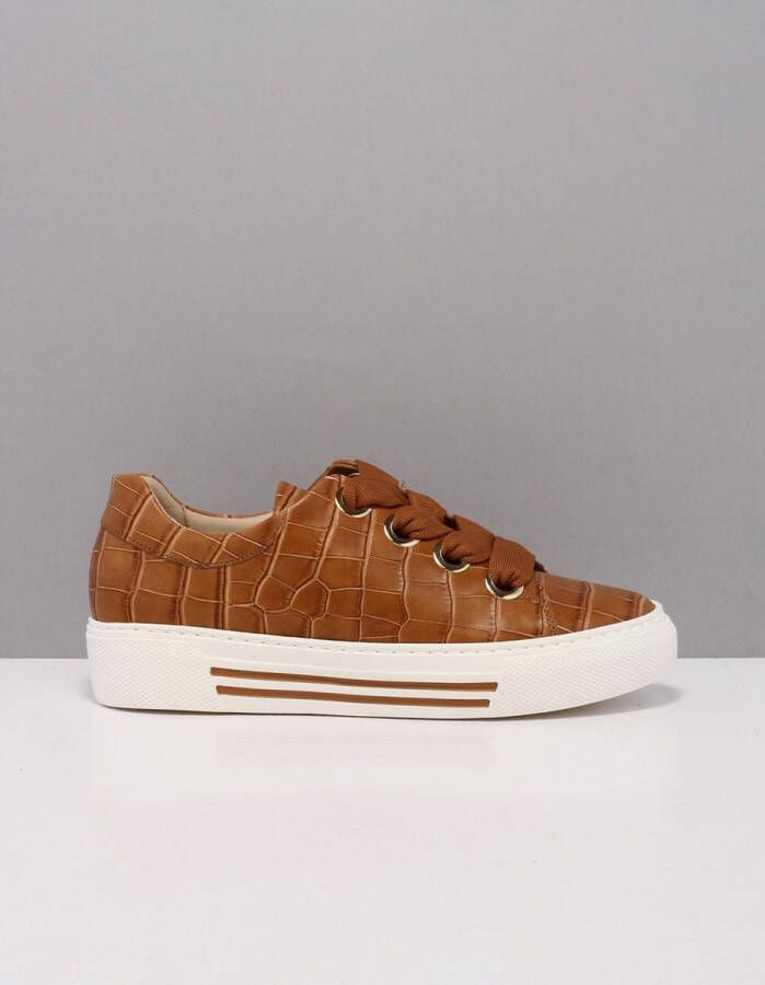 Gabor 66.464 sneakers dames bruin 63 cognac(gold)leer 40(7 )