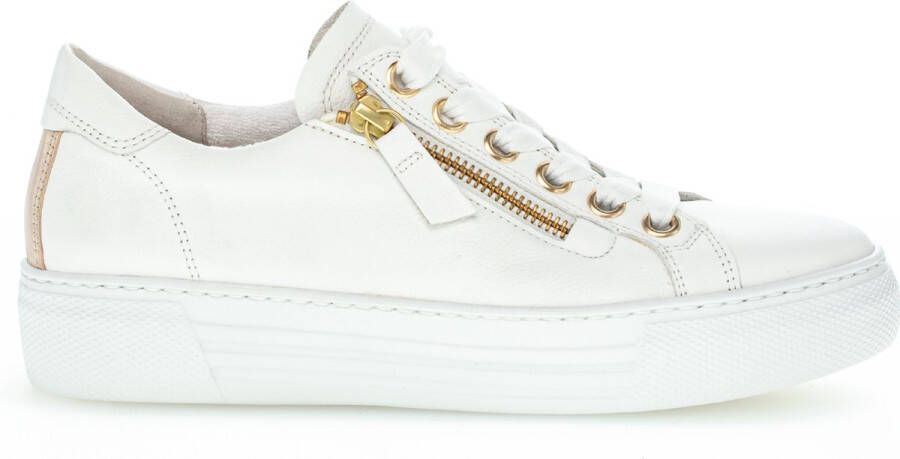 GABOR Lage Sneakers Dames 465 Maat: 41 Materiaal: Leer Kleur: Wit