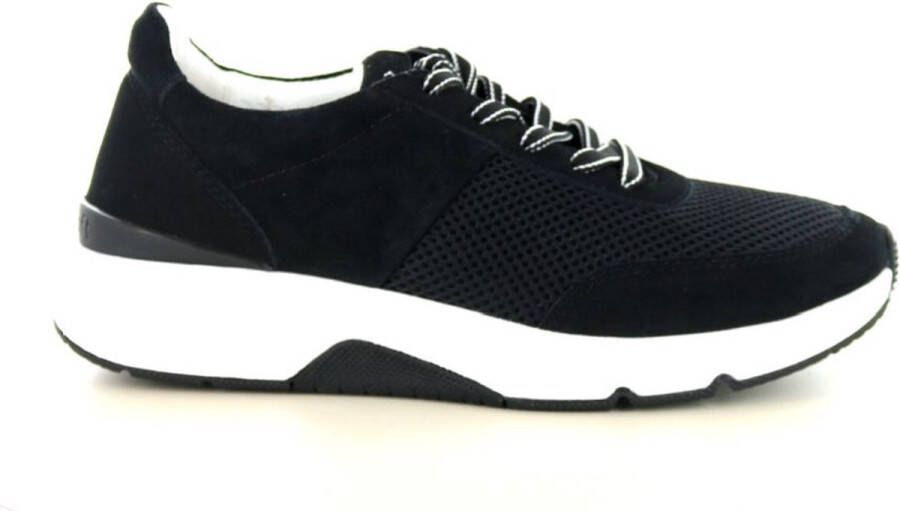 Gabor Rollingsoft Sneakers met sleehak vrijetijdsschoen lage schoen veterschoen logo op de hiel