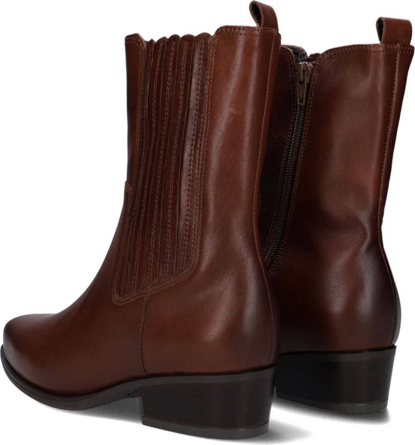 Gabor 673 Enkellaarsjes Enkelboots met rits Dames Cognac